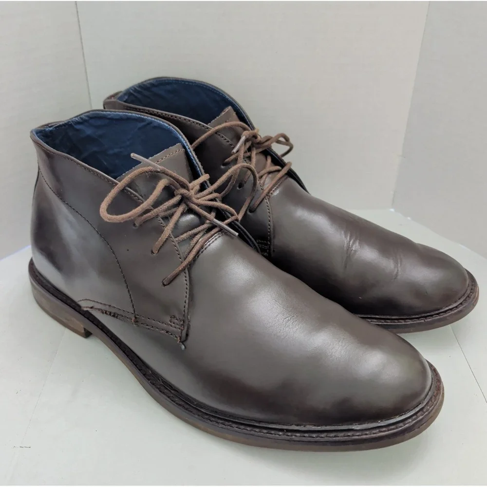 Mark Nason X Skechers Men's Sz 11 Brown Leather Chukka Lace-Up Boots Beatles